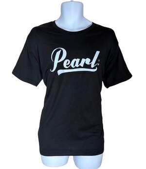 Pearl Drums Logo T-Shirt Black in Large